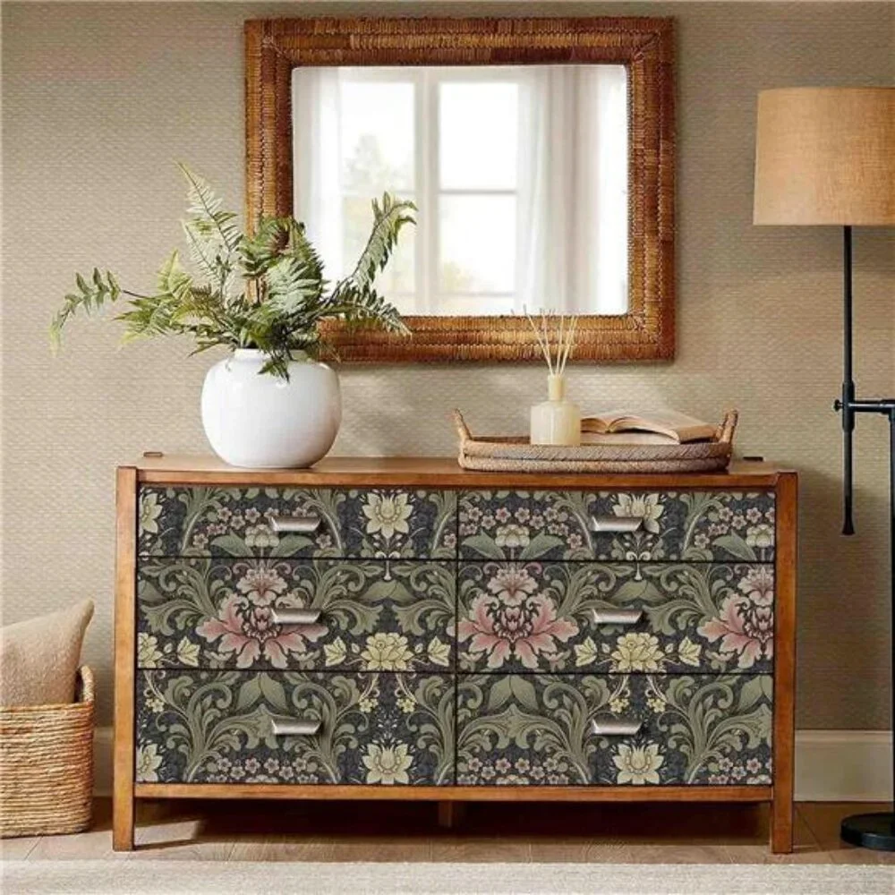 Abyssaly Vintage Floral Wallpaper Peel and Stick Boho, William Morris Flower